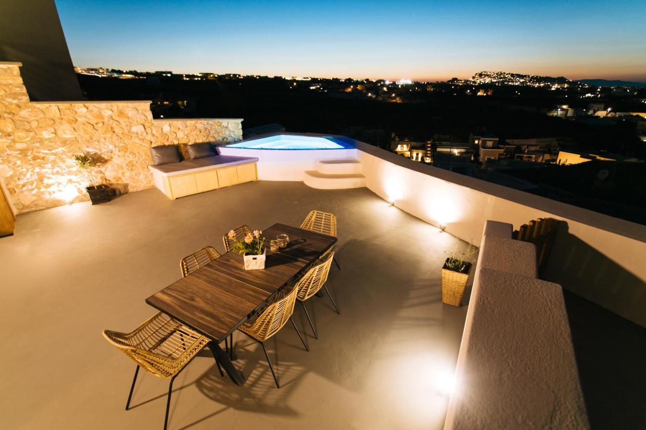 Amer Villa Santorini With Outdoor Hot Tub Vóthon Exteriér fotografie